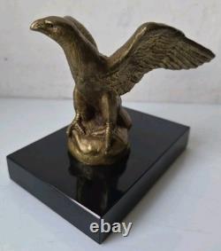 Automobile mascot eagle Jean Gerard H. Briand bronze Art Deco hood ornament car 1