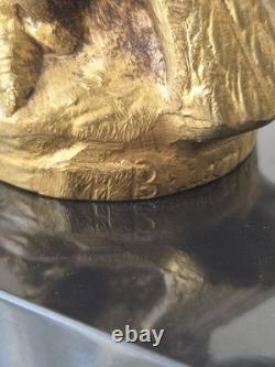 Automobile mascot eagle Jean Gerard H. Briand bronze Art Deco hood ornament car 1