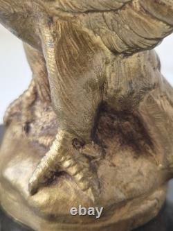 Automobile mascot eagle Jean Gerard H. Briand bronze Art Deco hood ornament car 1