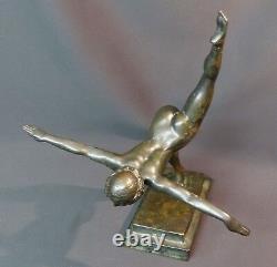 B 1930 Beautiful Sculpture Bronze Botinelly 37cm3.4kg Susse Bets Dancer Art Deco