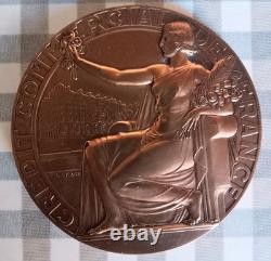 BAZOR (L.) Beautiful Art Deco bronze medal, Crédit Commercial de France CA50
