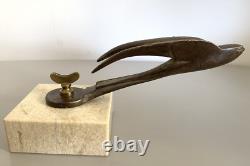 BECQUEREL rare old automobile mascot bronze radiator cap Art Deco