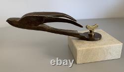 BECQUEREL rare old automobile mascot bronze radiator cap Art Deco