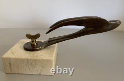 BECQUEREL rare old automobile mascot bronze radiator cap Art Deco