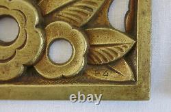 BIRD & BUTTERFLY, 2 bronze plaques, ornament, furnishings, flowers, art deco