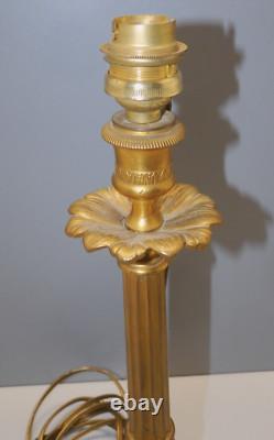 -BRONZE ART NOUVEAU CANDLE HOLDER Mounted as a LAMP BASE (reversible) decor D