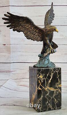 Bald Eagle Bronze Sculpture Big Bird Statue Art Deco Figure Exterior Deal