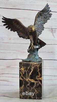 Bald Eagle Bronze Sculpture Big Bird Statue Art Deco Figure Exterior Deal