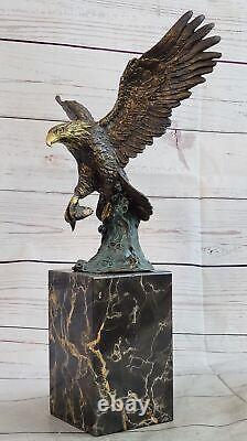 Bald Eagle Bronze Sculpture Big Bird Statue Art Deco Figure Exterior Deal