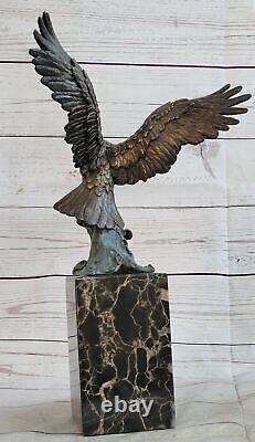 Bald Eagle Bronze Sculpture Big Bird Statue Art Deco Figure Exterior Deal