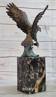Bald Eagle Bronze Sculpture Big Bird Statue Art Deco Figure Exterior Deal