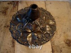 Beautiful And Large Bronze Art Deco Nouveau Lamp Base, 29 CM Diameter