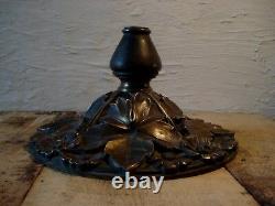 Beautiful And Large Bronze Art Deco Nouveau Lamp Base, 29 CM Diameter