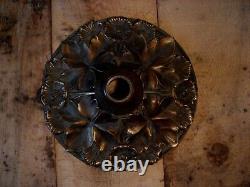 Beautiful And Large Bronze Art Deco Nouveau Lamp Base, 29 CM Diameter