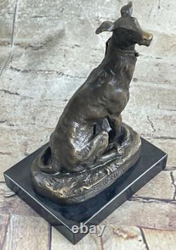 Beautiful Art Deco Bronze Sculpture of Fremiet Whippet Greyhound Artwork