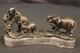 Beautiful Bronze Art Deco Sculpture Statue Of A Walking Elephant Family Wildlife