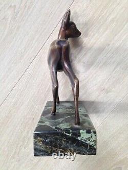 Beautiful Bronze Pedestal Marble Xxth Art Deco