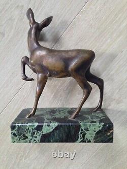 Beautiful Bronze Pedestal Marble Xxth Art Deco