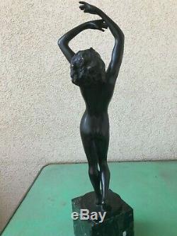 Beautiful Bronze Sculpture Art Deco In 1930 Signed S Monaco