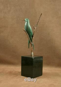 Beautiful Bronze Sculpture Wildlife Art Deco Swallow Bird By Irenee Rochard