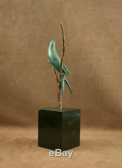 Beautiful Bronze Sculpture Wildlife Art Deco Swallow Bird By Irenee Rochard