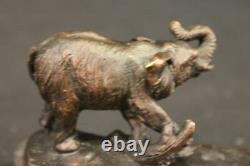 Beautiful Family Elephants Bronze March Art Deco Sculpture Statue Faune Dec