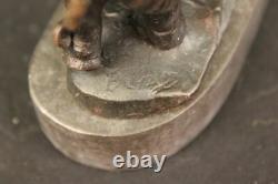 Beautiful Family Elephants Bronze March Art Deco Sculpture Statue Faune Dec