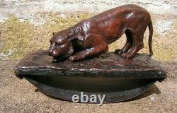 Beautiful Gate Blotter Art Deco Bronze Sign Martin Lioness S Watering