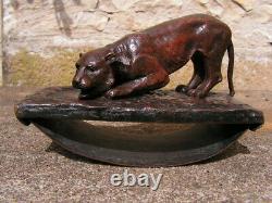 Beautiful Gate Blotter Art Deco Bronze Sign Martin Lioness S Watering