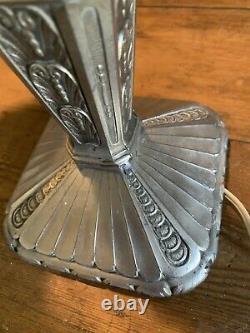 Beautiful Lamp Art Deco 1920 Ancient Piano Bureau Bronze Silver Antique Desk Lamp