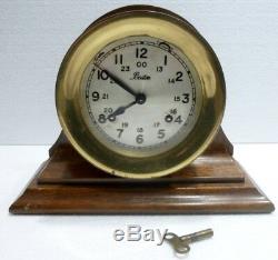 Beautiful Marine Pendulum Boston With Ringer With Wooden Stand