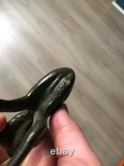 Beautiful Patinated Bronze Art Deco Deer Fawn signed SCHOTT 17cm