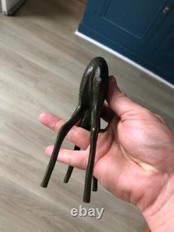 Beautiful Patinated Bronze Art Deco Doe Fawn signed SCHOTT 17 cm