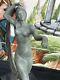 Beautiful And Antique Art Deco Sculpture In Green Bronze Patina, Unsigned