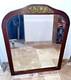 Beautiful Beveled Mirror In Wood And Bronze Art Deco