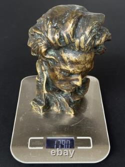 Beautiful bronze sculpture bust of Beethoven, signed Le Verrier Le Faguays, Art Deco