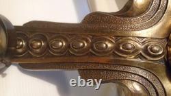 Belgian Art Deco chandelier in solid bronze 5 lights circa 1920-1935