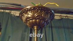 Belgian Art Deco chandelier in solid bronze 5 lights circa 1920-1935