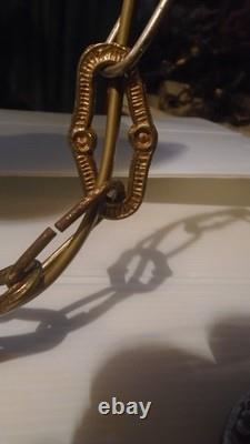 Belgian Art Deco chandelier in solid bronze 5 lights circa 1920-1935