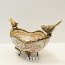 Bird Basket Centerpiece Bowl Flowers Art Deco Art Nouveau Style P