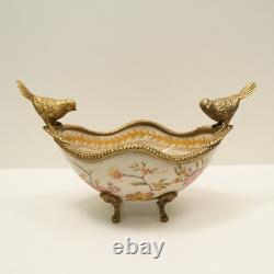 Bird Basket Centerpiece Bowl Flowers Art Deco Art Nouveau Style P