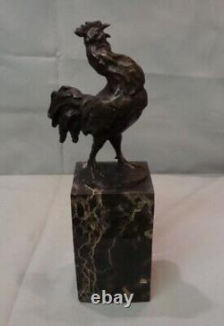 Bird Rooster Animal Sculpture Art Deco and Art Nouveau Style Bronze