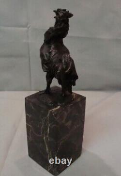 Bird Rooster Animal Sculpture Art Deco and Art Nouveau Style Bronze