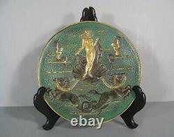 Birth of Venus Empty Pocket Tray Bronze Art Deco Style Signed Le Faguays