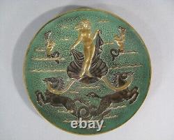 Birth of Venus Empty Pocket Tray Bronze Art Deco Style Signed Le Faguays