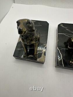 Bookends animal sculpture Dog Fox Terrier Regule Art Deco