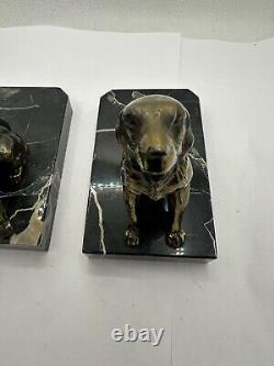 Bookends animal sculpture Dog Fox Terrier Regule Art Deco