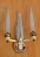 Brass Wall Lamp Style Ezan Petitot Art Deco Circa 1940