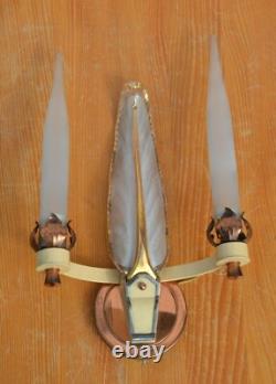 Brass wall lamp style EZAN PETITOT Art Deco CIRCA 1940