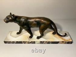 Bronze ART DECO Walking Panther